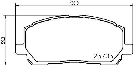 Колодки гальмівні дискові Lexus RX 300 3.0 (00-03) Nisshinbo NP1041 (фото 1)