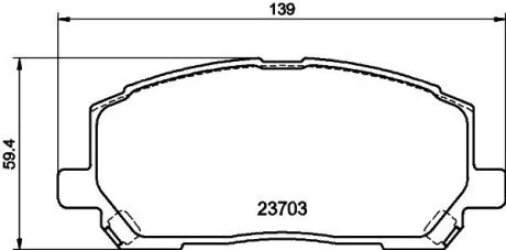 Колодки тормозные дисковые передние Lexus RX 300 3.0 (00-03) Nisshinbo NP1041