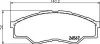 Колодки тормозные дисковые передние Toyota Hilux 2.5, 2.7, 3.0 (07-) (NP1055) NISSHINBO