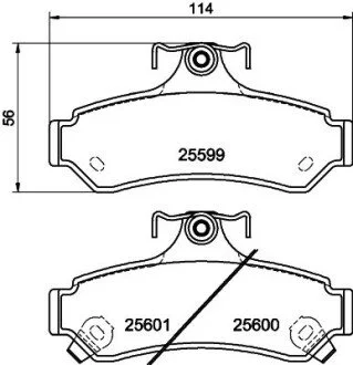 Колодки тормозные дисковые задние Toyota Camry, RAV-4 2.0, 2.2, 2.4 (06-)/Lexus ES 250h, 300h (12-) Nisshinbo NP1056