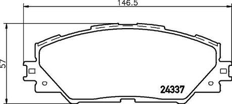 Колодки тормозные дисковые передние Toyota RAV-4 2.0, 2.2, 2.4 (05-) Nisshinbo NP1058 (фото 1)