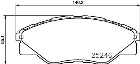 Колодки гальмівні дискові Toyota Hilux 2.5 (05-) Nisshinbo NP1061