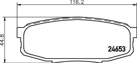 Колодки гальмівні дискові Toyota Land Cruiser 4.5, 4.6, 4.7 (08-) Nisshinbo NP1064 (фото 1)