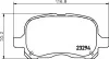 Колодки тормозные дисковые передние Toyota Corolla 1.2, 1.4, 1.6 (97-01) (NP1088) NISSHINBO