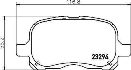 Колодки гальмівні дискові Toyota Corolla 1.2, 1.4, 1.6 (97-01) Nisshinbo NP1088