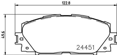 Колодки гальмівні дискові Toyota Corolla 1.8 (12-), Yaris 1.0, 1.3, 1.4 (05-) Nisshinbo NP1091
