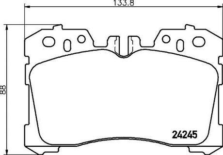 Колодки гальмівні дискові Lexus LS 460, 600h (07-) Nisshinbo NP1107