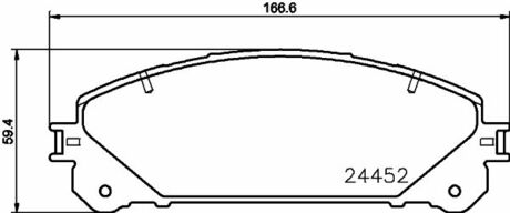 Колодки гальмівні дискові Strong Ceramic Lexus RX 350, 450 (08-)/Lexus NX 200t, 300h (14-)/RAV-4 2.0 (15-) Nisshinbo NP1109SC (фото 1)