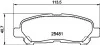 Колодки тормозные дисковые задние Toyota Highlander 2.7, 3.5 (09-) (NP1122) NISSHINBO
