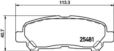 Колодки гальмівні дискові Toyota Highlander 2.7, 3.5 (09-) Nisshinbo NP1122 (фото 1)