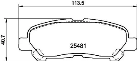 Колодки гальмівні дискові Toyota Highlander 2.7, 3.5 (09-) Nisshinbo NP1122