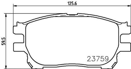 Колодки гальмівні дискові Toyota Previa 2.0, 2.4 (00-06) Nisshinbo NP1123