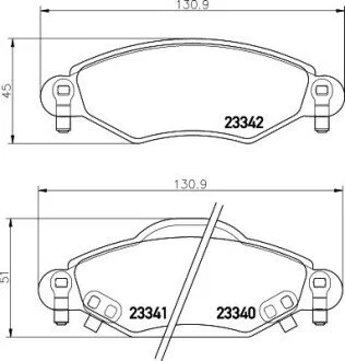 Колодки тормозные дисковые передние Toyota Yaris 1.0, 1.3, 1.5 (01-05) Nisshinbo NP1130
