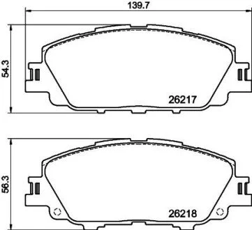 Колодки гальмівні дискові Toyota Corolla (E21) (19-) Nisshinbo NP1176