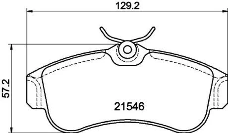 Колодки тормозные дисковые передние Nissan Almera 1.5, 1.8, 2.2 (00-) Nisshinbo NP2053