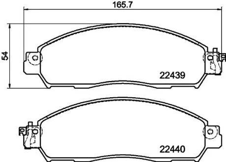Гальмівні колодки NISSAN NV200 Front Axle Nisshinbo NP2106