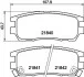 Колодки тормозные дисковые задние Mitsubishi Pajero II 2.6, 2.8, 3.0 (94-00) Nisshinbo NP3002 (фото 1)