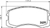 Колодки гальмівні дискові Mitsubishi Lancer 1.3, 1.6 (03-) (NP3005) NISSHINBO