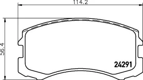 Колодки гальмівні дискові Mitsubishi Lancer 1.3, 1.6 (03-) Nisshinbo NP3005