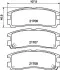 Колодки гальмівні дискові Mitsubishi Galant 1.8, 2.0 (96-04) (NP3013) NISSHINBO