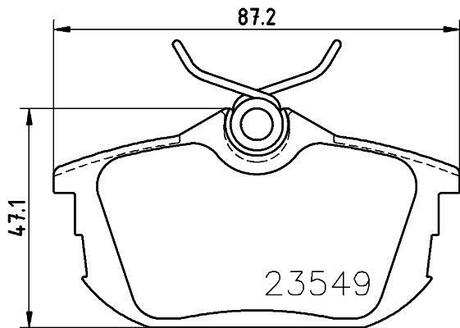 Колодки тормозные дисковые задние Mitsubishi Carisma, Colt VI 1.6, 1.8 (00-09) Nisshinbo NP3025