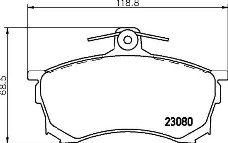 Колодки гальмівні дискові Mitsubishi Carisma 1.6, 1.8, 1.9 (00-06) Nisshinbo NP3027