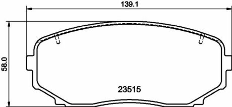 Колодки гальмівні дискові Mitsubishi Pajero Sport III KS_ (15-) Nisshinbo NP3037SC