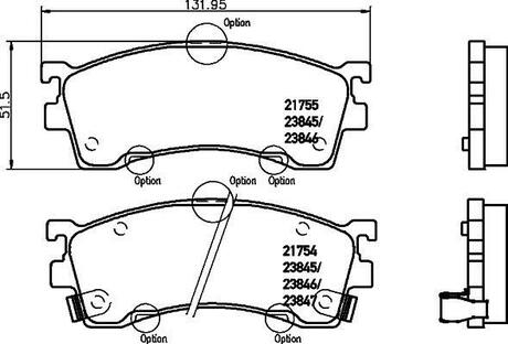 Колодки гальмівні дискові Mazda 626 1.6, 1.8 2.0 (91-97) Nisshinbo NP5003 (фото 1)