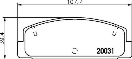 Гальмівні колодки MAZDA 6 323 626 Premacy -07 Nisshinbo NP5004 (фото 1)