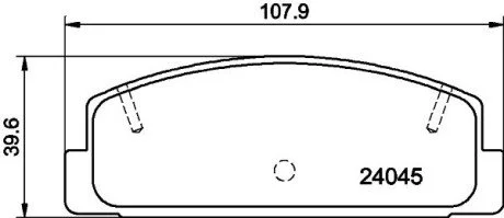 Колодки гальмівні дискові Mazda 626 1.8, 2.0 (97-02) Nisshinbo NP5011