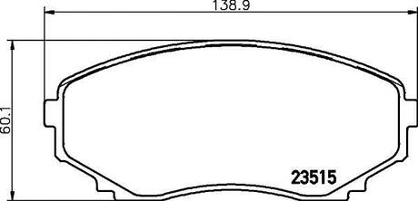 Колодки гальмівні дискові Mazda MPV 2.0, 2.5, 3.0 (99-06) Nisshinbo NP5012 (фото 1)