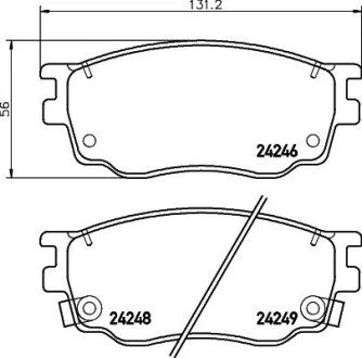 Колодки гальмівні дискові Mazda 6 1.8, 2.0 (02-07) Nisshinbo NP5013