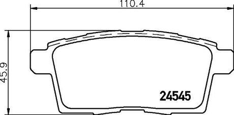 Колодки гальмівні дискові Mazda CX-7, CX-9 2.2, 2.3, 3.7 (07-) Nisshinbo NP5024 (фото 1)