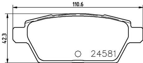 Колодки гальмівні дискові Mazda 6 2.3, 3.7 (05-) Nisshinbo NP5026