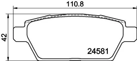Колодки гальмівні дискові Mazda 6 2.3, 3.7 (05-) Nisshinbo NP5026