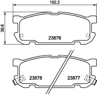 Колодки гальмівні дискові Mazda MX-5 1.8 (00-05) Nisshinbo NP5027