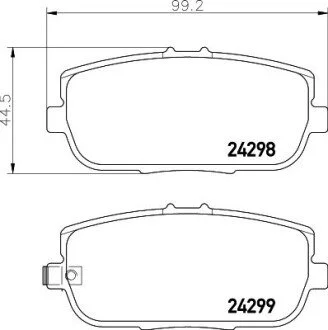 Колодки гальмівні дискові Mazda MX-5 1.8, 2.0 (05-) Nisshinbo NP5043