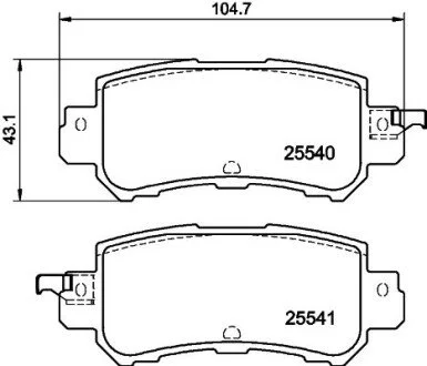 Колодки тормозные дисковые Mazda CX-3 (DK) (15-) Nisshinbo NP5052