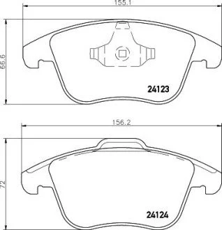 Колодки тормозные дисковые передние Ford Galaxy (06-15)/Mondeo (07-15)/S-Max (06-14)/Citroen C5(01-)/Peugeot 407 SW (04-10) Nisshinbo NP5077