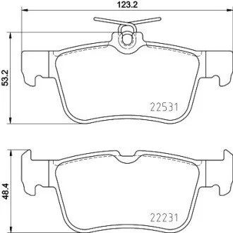 Колодки тормозные дисковые задние Ford Kuga (12-)/Mondeo (14-)/Ford Edge (15-) Nisshinbo NP5081