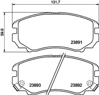 Колодки тормозные дисковые передние Hyundai Elantra, Sonata IV, Tucson/Kia Soul, Sportage 1.6, 2.0, 2.4 (06-) Nisshinbo NP6003