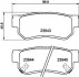 Колодки тормозные дисковые задние Ssang Yong Kyron, Rexton 2.0, 2.7, 3.2 (02-) (NP6014) NISSHINBO