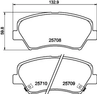 Колодки гальмівні дискові Hyundai Accent, i20, Elantra/Kia Rio III 1.4, 1.6, 1.8 (11-) Nisshinbo NP6015