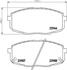Колодки тормозные дисковые передние Hyundai i30/Kia Ceed 1.4, 1.6, 2.0 (07-) (NP6023) NISSHINBO