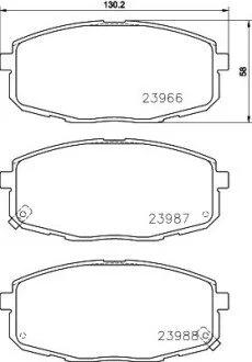 Колодки гальмівні дискові Hyundai i30/Kia Ceed 1.4, 1.6, 2.0 (07-) NISSHINBO Nisshinbo NP6023