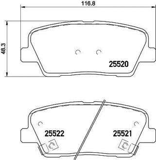 Колодки тормозные дисковые задние Hyundai Santa Fe/Kia Sorento 2.0, 2.2, 2.4 (09-) Nisshinbo NP6042 (фото 1)