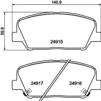 Колодки гальмівні дискові Kia Ceed, i30 1.4, 1.6 (12-) Nisshinbo NP6047