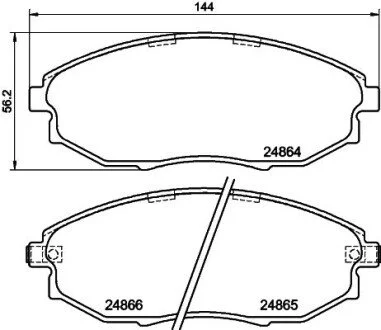 Колодки тормозные дисковые передние Chevrolet Epica 2.0 2.5 (06-) Nisshinbo NP6077