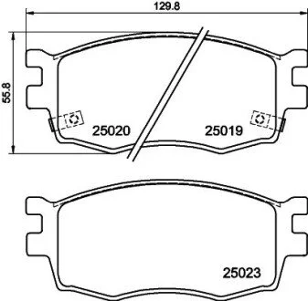 Тормозные колодки HYUDNAI/KIA Accent/i20/Rio \'\'F\'\'05-11 PR2 Nisshinbo NP6084