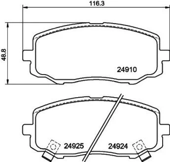 Колодки тормозные дисковые передние Hyundai i10, i20/Kia Picanto 1.0, 1.1, 1.2 (04-) Nisshinbo NP6085